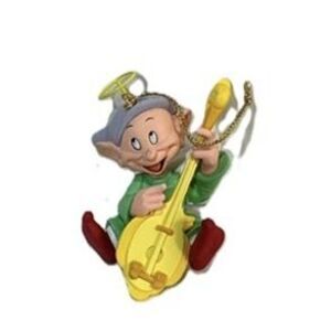 1993 Disney Grolier Dopey with Mandolin Ornament Snow White & the Seven Dwarfs